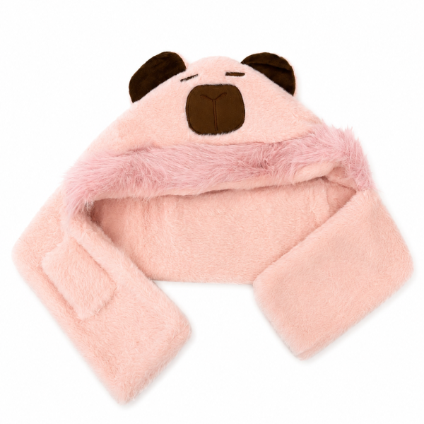 Gorro Capibara con Orejeras – Rosa