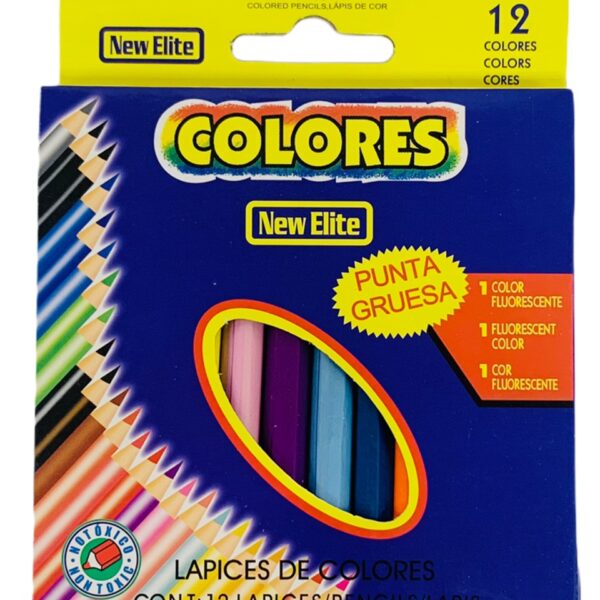 Lápices de color x 12 cortos