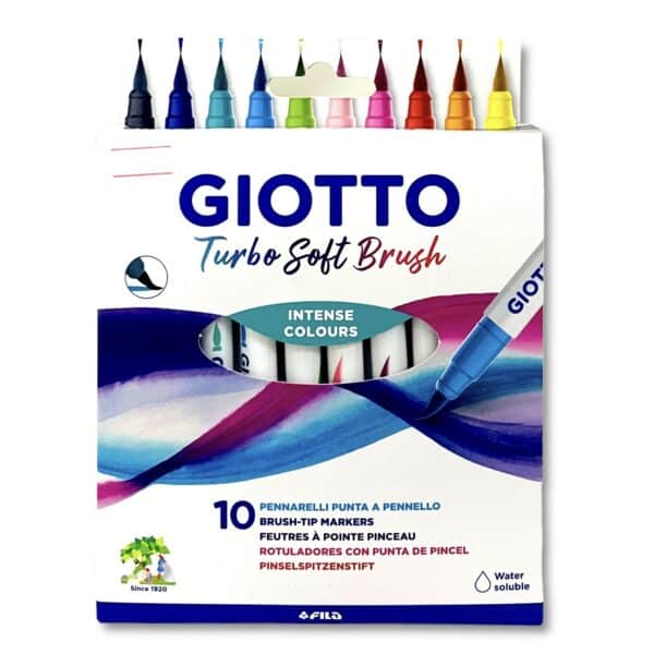 Marcador Giotto lettering Turbo Soft Brush x 10