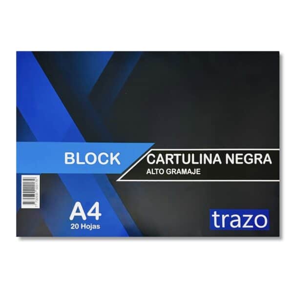 Block Negro Trazo A4 20h 150gr