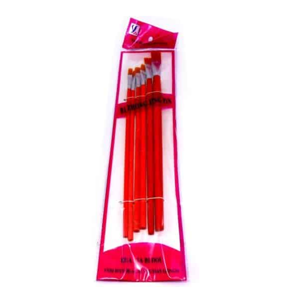 Pinceles  x 6 surtido Rojos