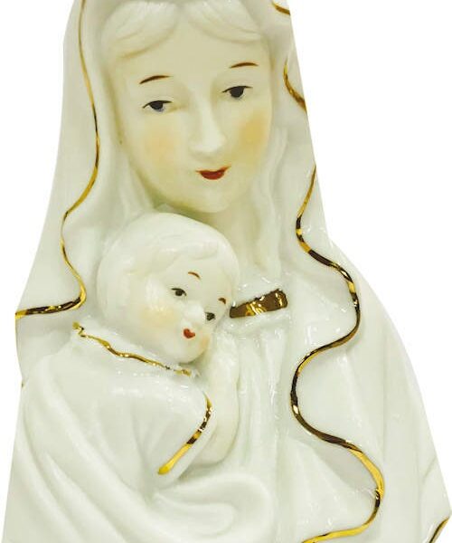 Virgen de porcelana con luz A001