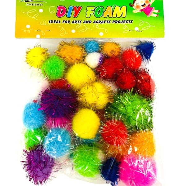 Pompones colores con lurex I. RM182