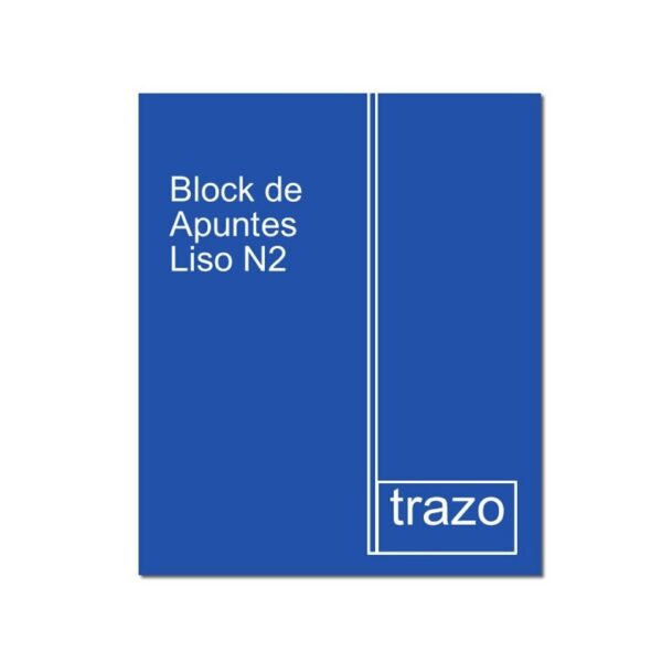 Block de Apuntes Liso N2 Mediano TRAZO Premium