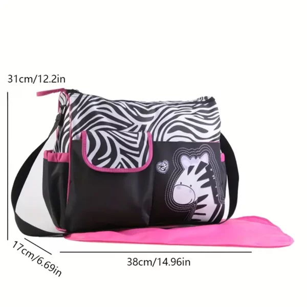 Bolso Maternal 2pc (Animal) – Negro