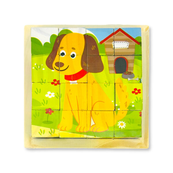 Puzzle de madera animales cubos I. RM 254 – Perro