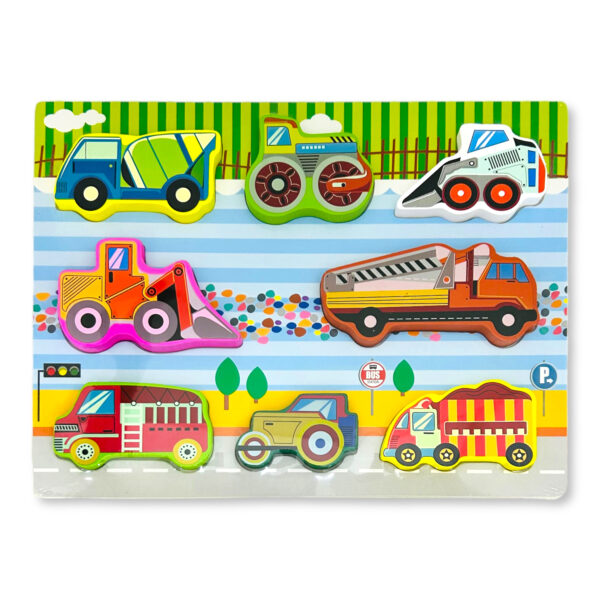Puzzle de madera granja encastre I. RM 234 – Vehículos