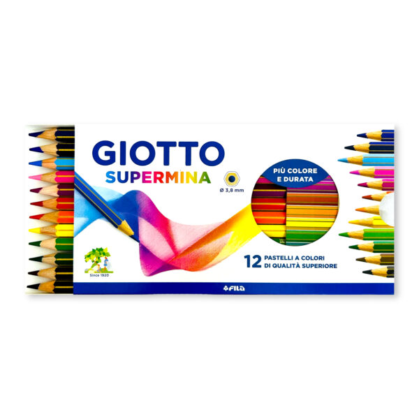 Lápices de color Giotto x 12 supermina