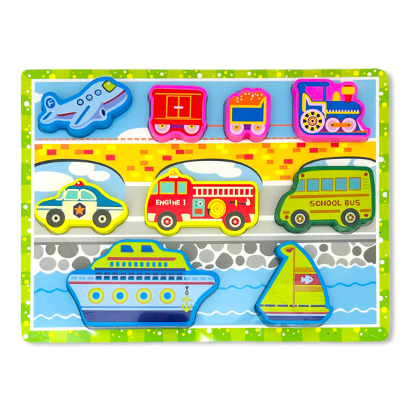 Puzzle de madera granja encastre I. RM 234 – Vehículos 2