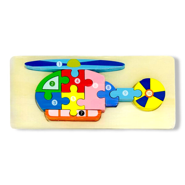 Puzzle encastre de madera I. RM 237 – Helicóptero