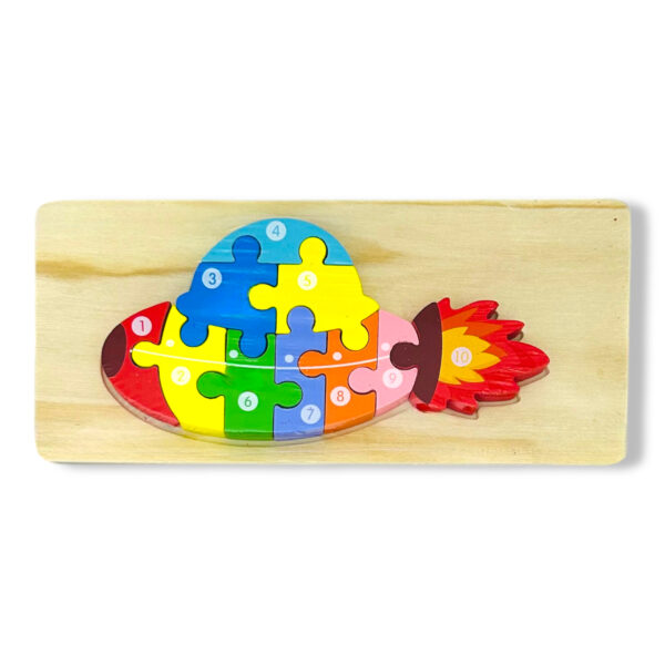 Puzzle encastre de madera I. RM 237 – Cohete