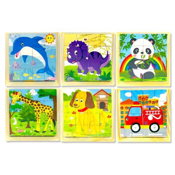Puzzle de madera animales cubos I. RM 254
