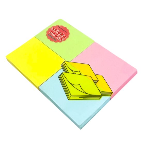 Papel adhesivo 76x100mm 4 colores
