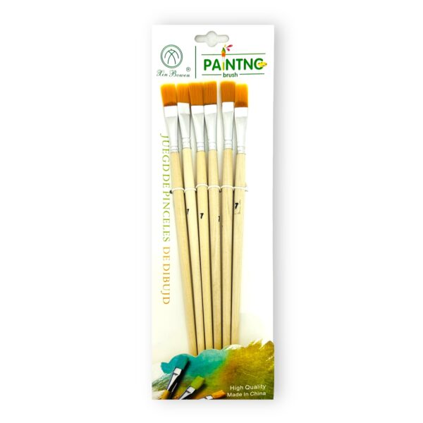 Pinceles chatos x6 Painting número 7