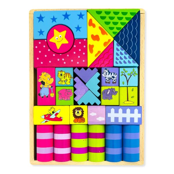 Bloques encastre de madera animales