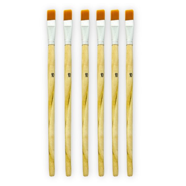 Pinceles chatos x 6 Painting número 10