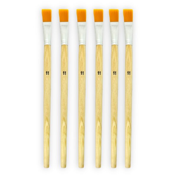 Pinceles chatos x 6 Paintng número 11