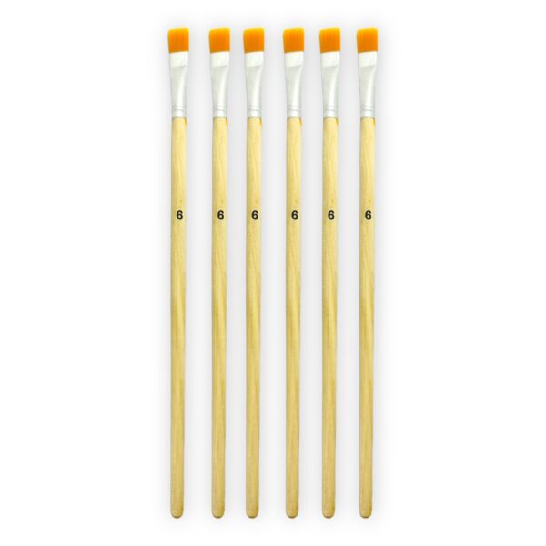 Pinceles chatos x 6 Painting número 6