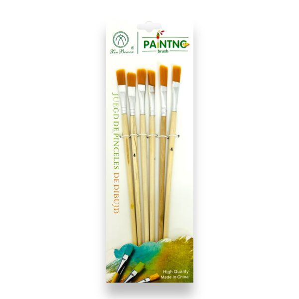 Pinceles chatos Painting número 4 x 6