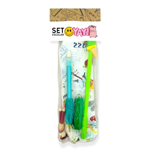 Set papelería YAY – Verde