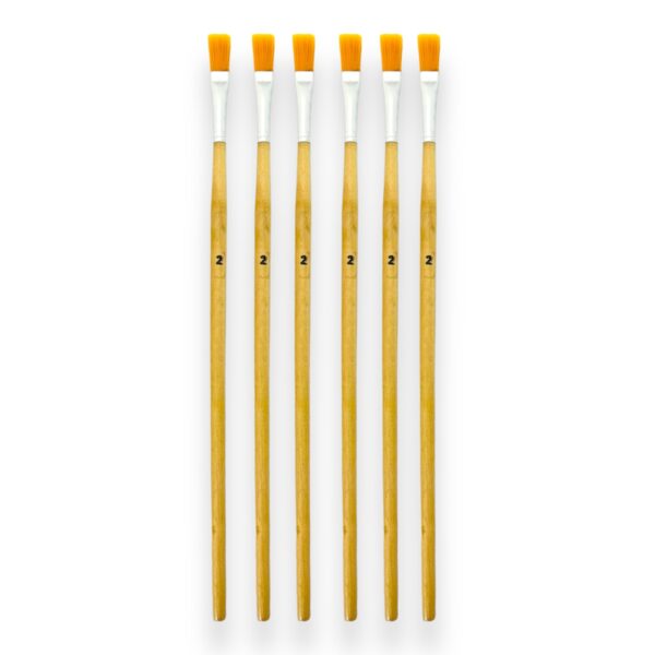 Pinceles chatos x 6 Painting número 2