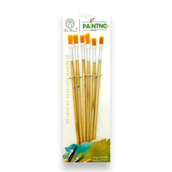 Pinceles chatos x 6 Painting número 2