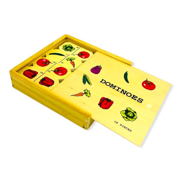 Dominó de madera frutas grande