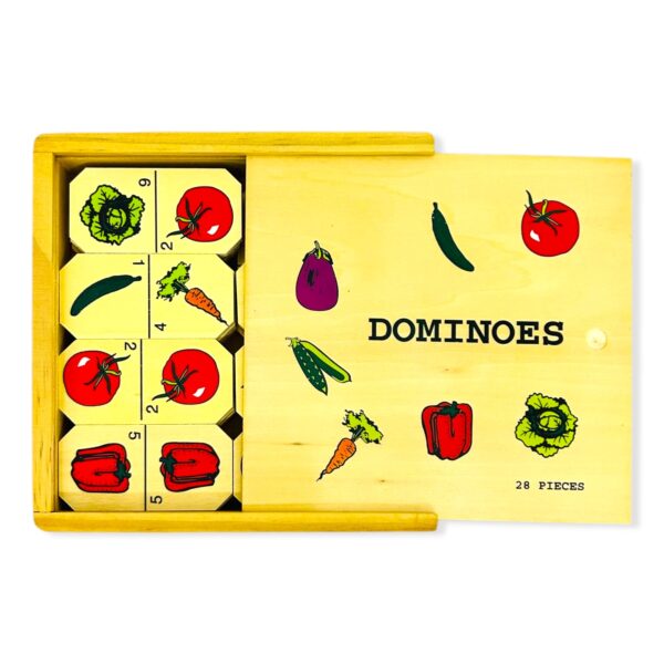 Dominó de madera frutas grande
