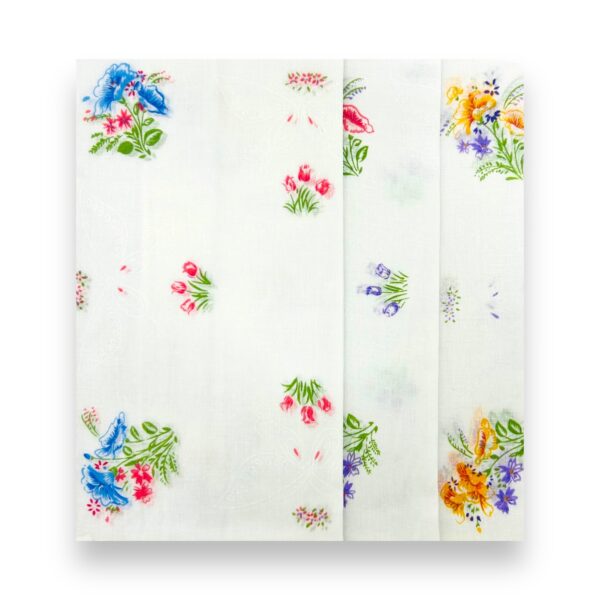 Pañuelo dama flores 12 unidades