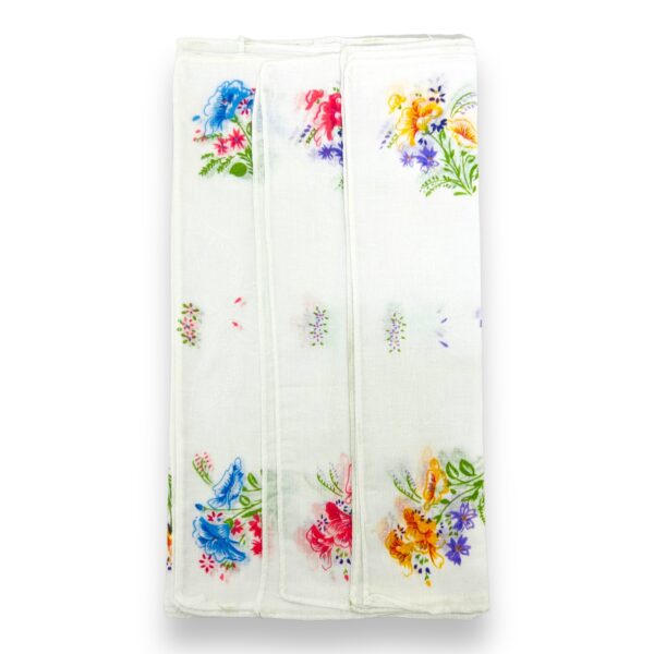Pañuelo dama flores 12 unidades