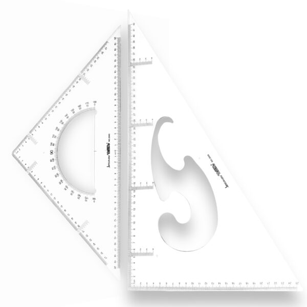 Set de 2 Escuadras 45cm acrílico