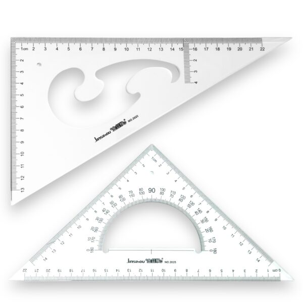 Set de Escuadras 25 cm acrílico