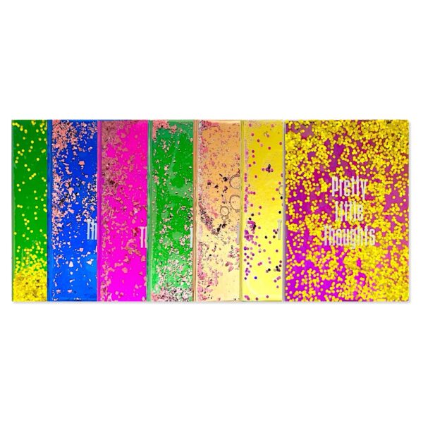 Cuaderno A5 tapa dura con glitter y gel