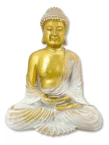 Buda sentado Gde. con manto blanco