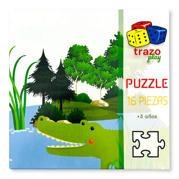 Puzzle TRAZO kids 16 piezas – Cocodrilo