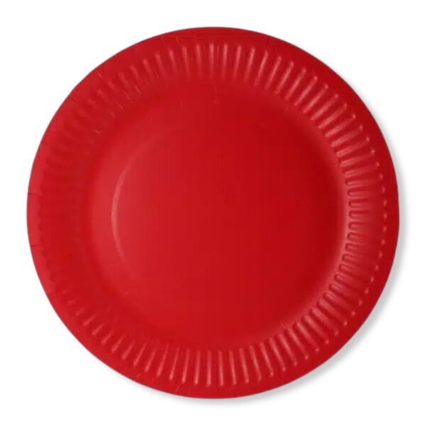 Plato cotillón 18 cm x 10 unidades rojo