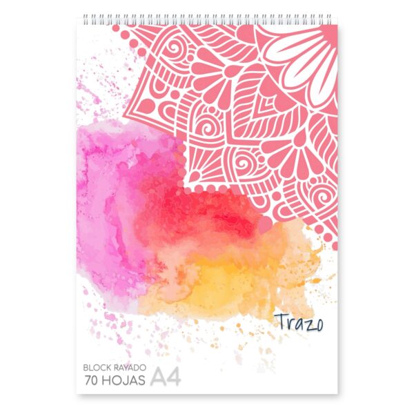 Block A4 rayado – Coral