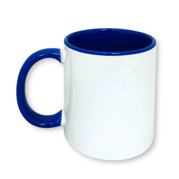 Taza blanca interior color – Azul
