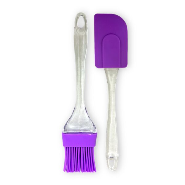Espátula con pincel silicona de cocina – Violeta