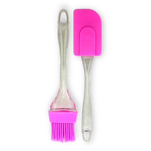 Espátula con pincel silicona de cocina – Rosa