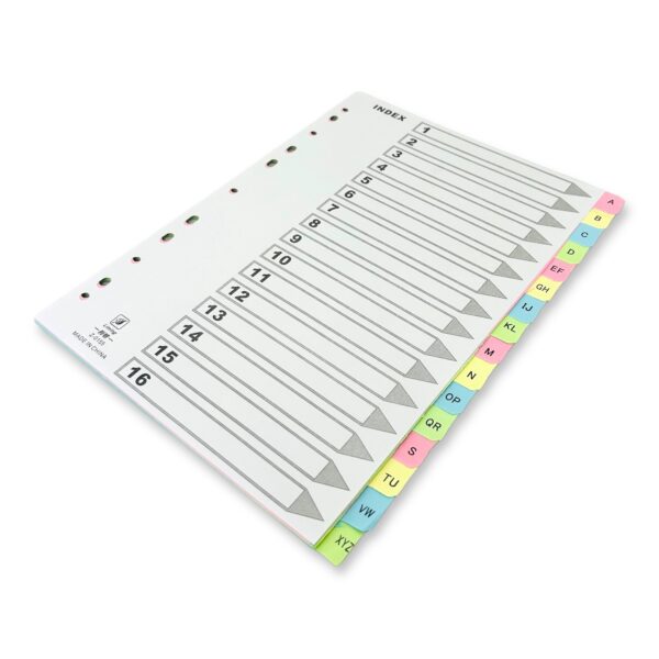 Índice alfabético de Papel Z-0155