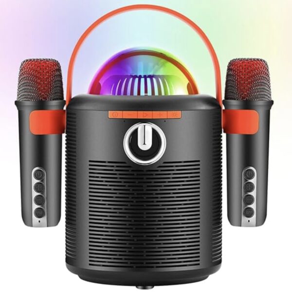 Parlante con 2 micrófonos I. 607-5 – Negro