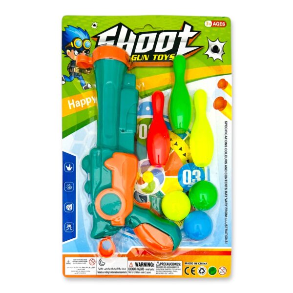 Pistola lanza pelotas con bolos I. 254