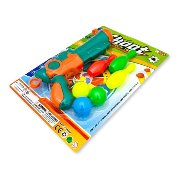 Pistola lanza pelotas con bolos I. 254