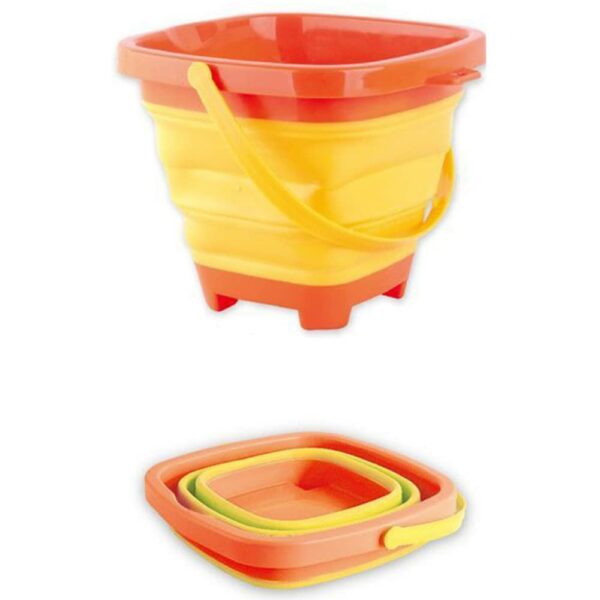 Balde de playa plegable – Amarillo