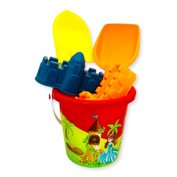 Balde de playa 5 piezas – Rojo