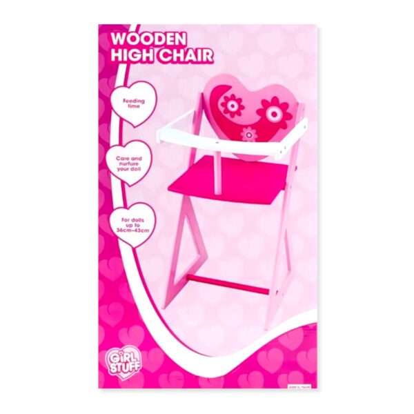 Silla de bebé para muñecas de madera