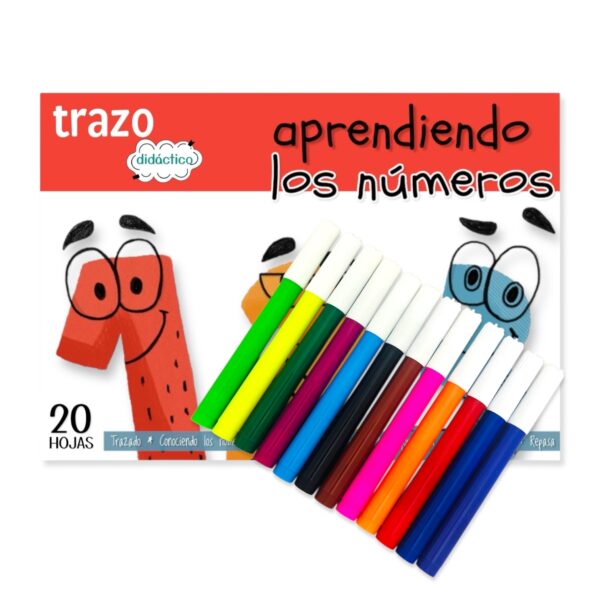Kit escolar libro de actividades y marcadores gruesos