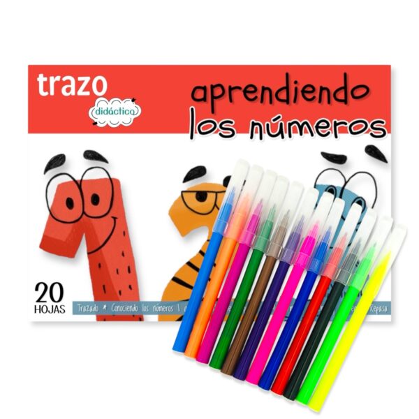 Kit escolar libro de actividades y marcadores finos