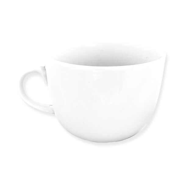 Taza grande blanca boca ancha